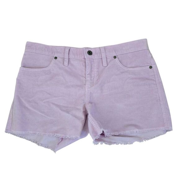 Carve Designs Corduroy 4" Shorts Womens Size 6 Purple Stretch Frayed Hem Zip Fly - Picture 1 of 6